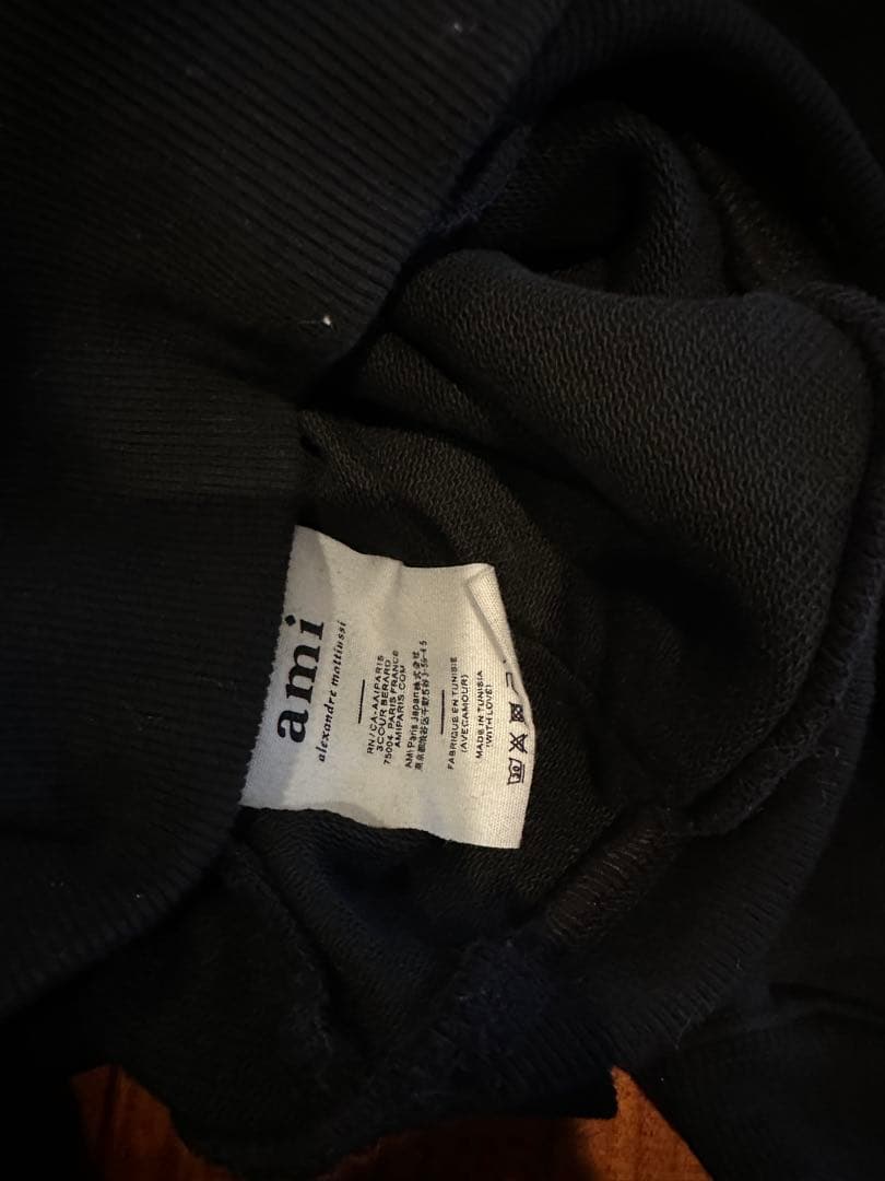 【美品】AMI PARIS アミパリスハーフジップスウェット