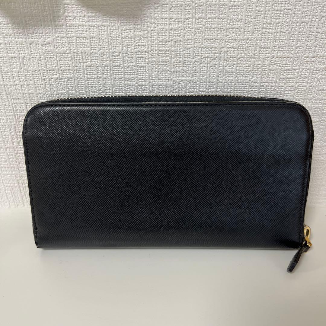 PRADA プラダ サフィアーノ リボン 長財布 ブラック 正規品