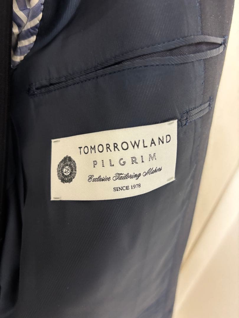 TOMORROWLAND Pilgrim Zegna ネイビースーツ 46