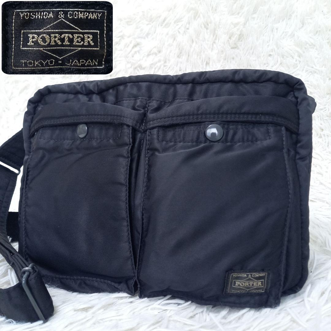●美品●　PORTER　TANKER　二層式　ショルダーバッグ　L　タンカー　黒