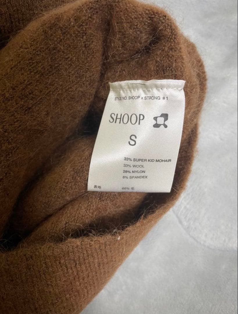STRONG×SHOOP MOHAIR SHIRT BROWN Sサイズ