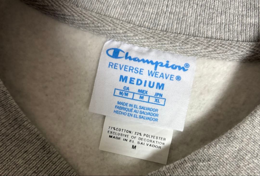 Champion MoMAロゴ スウェット Mサイズ グレー