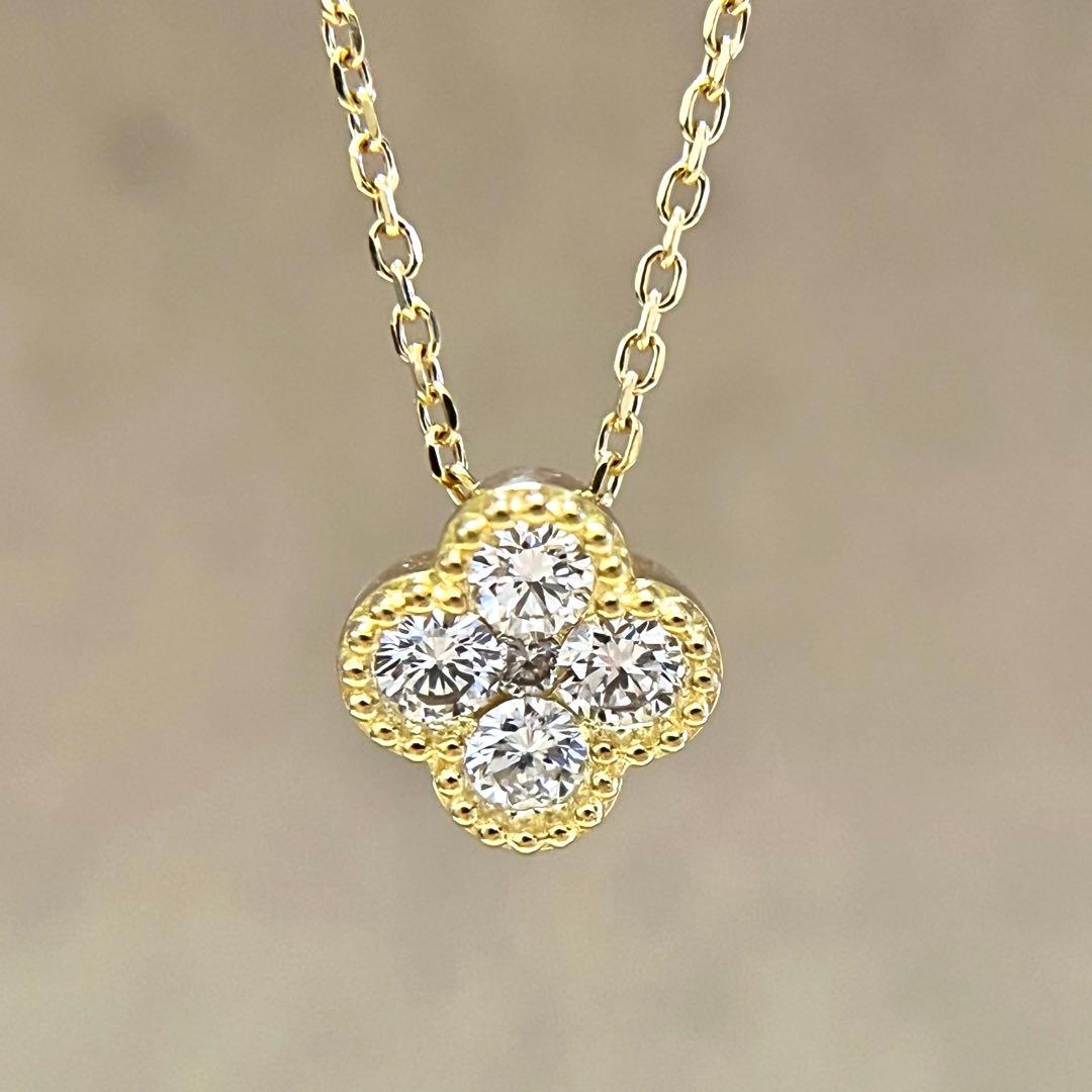 K18 イエローゴールド ダイヤモンド ネックレス