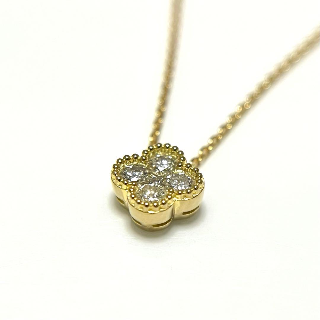 K18 イエローゴールド ダイヤモンド ネックレス