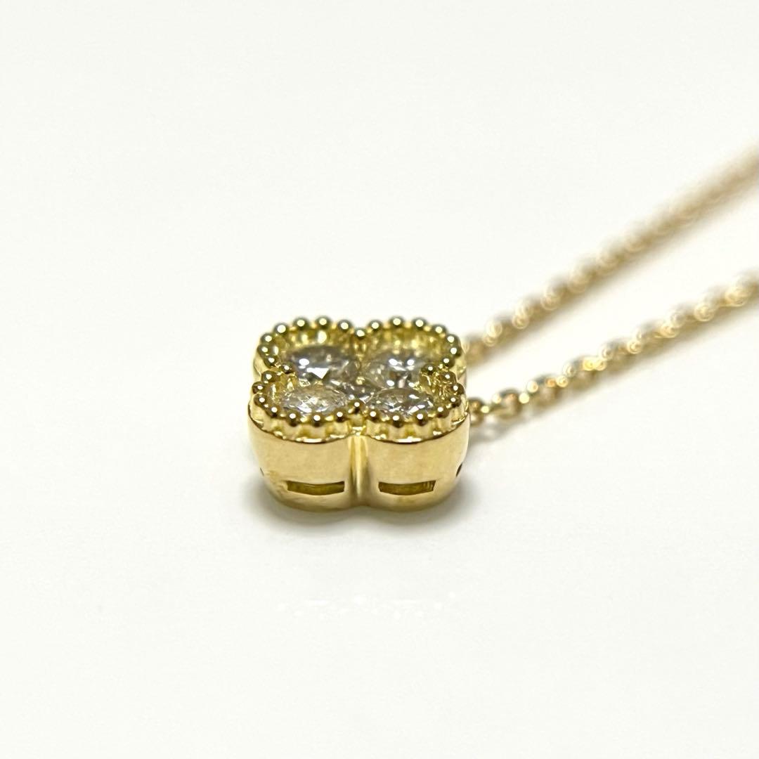 K18 イエローゴールド ダイヤモンド ネックレス