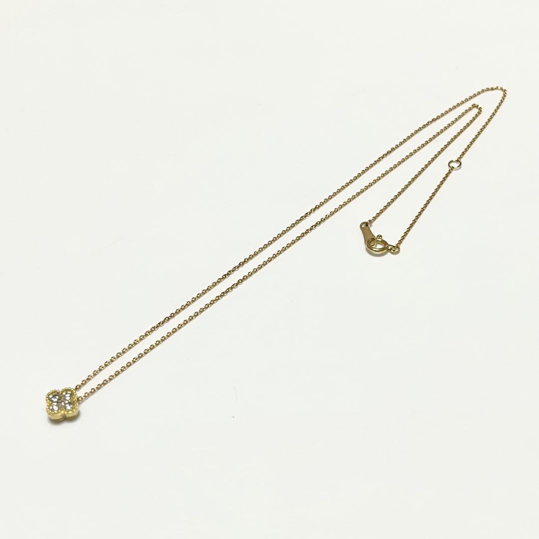 K18 イエローゴールド ダイヤモンド ネックレス