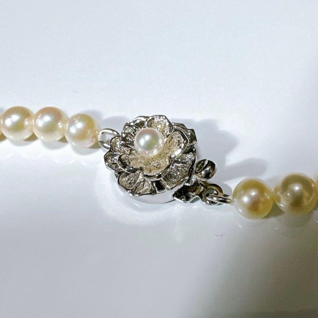 60cm 照り良 本真珠 あこや真珠 パール ネックレス セミロング 干渉色◎