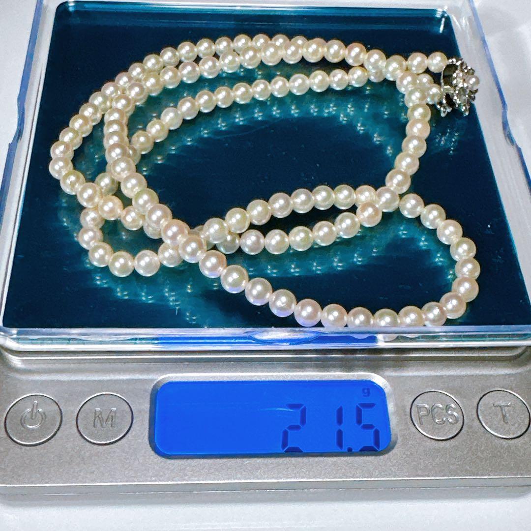 60cm 照り良 本真珠 あこや真珠 パール ネックレス セミロング 干渉色◎