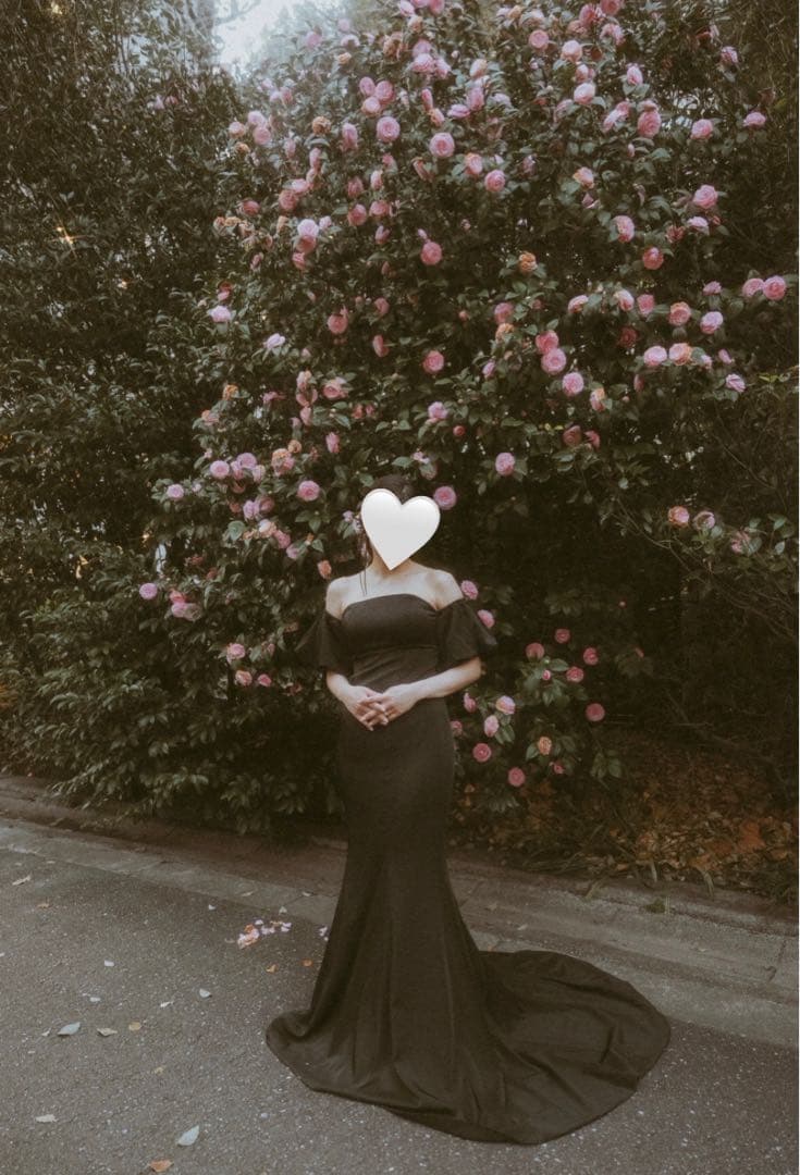 ドレスプロダクション W225BK Mサイズ オフショルダー マーメイドドレス