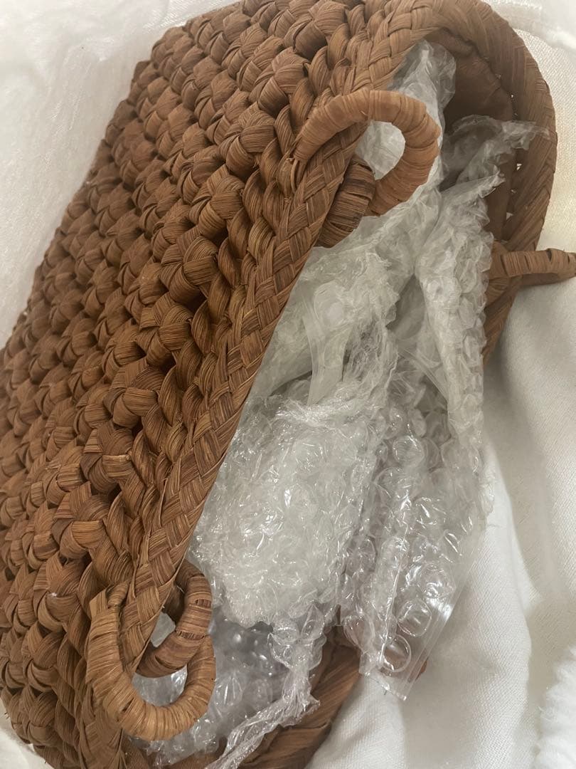 新品　レディース　￼山葡萄カゴバッグ 手提げ 保存袋付き 人気の定番