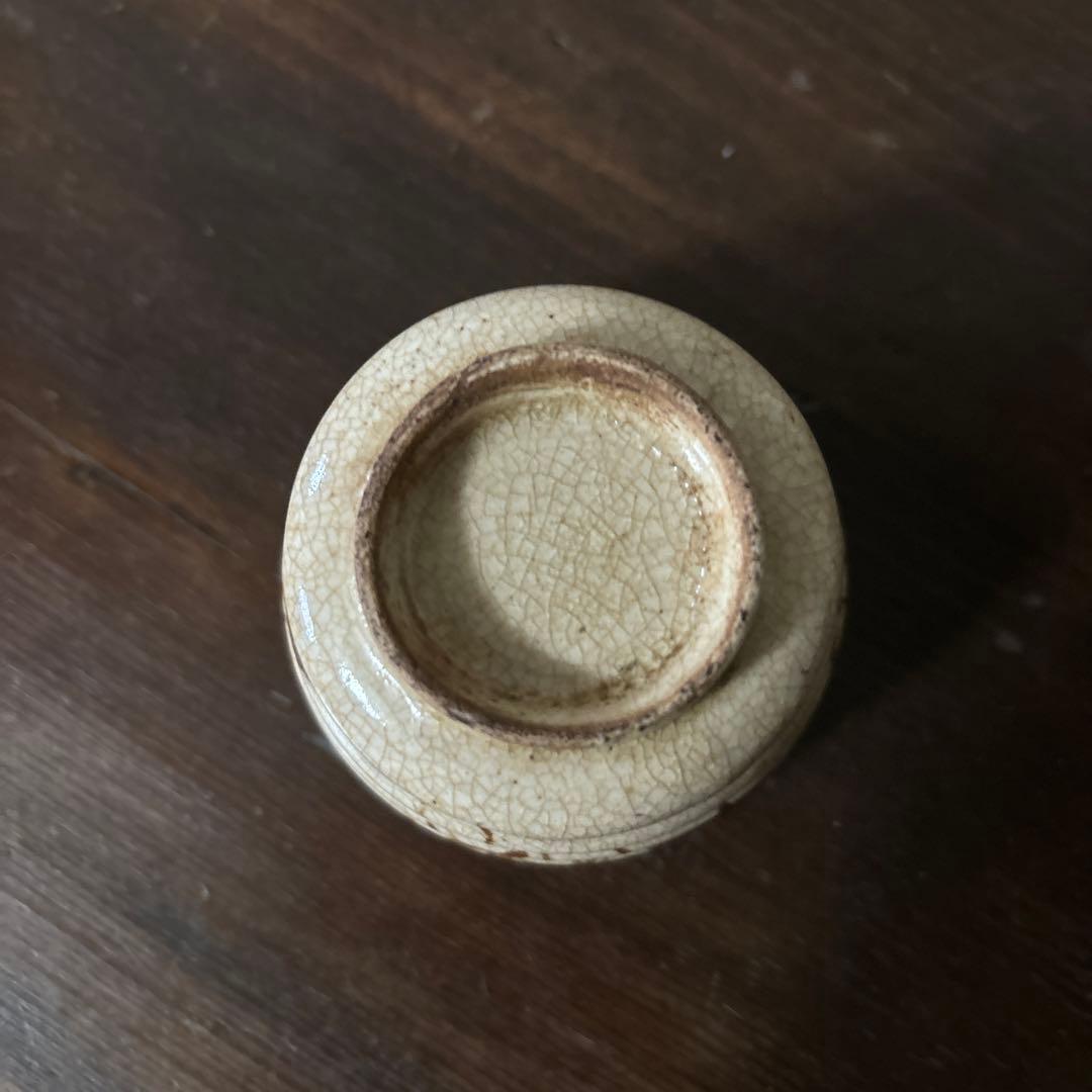 絵瀬戸猪口5点　御深井焼　猪口　美濃　酒盃　骨董　アンティーク　古道具　検:李朝