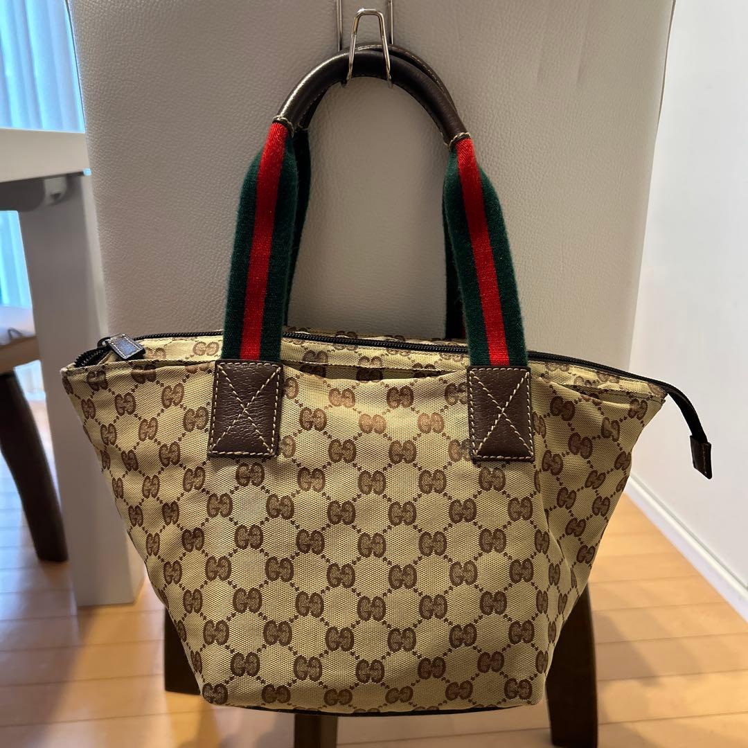 GUCCI　シェリーライン　GG柄　ハンドバッグ　トートバッグ
