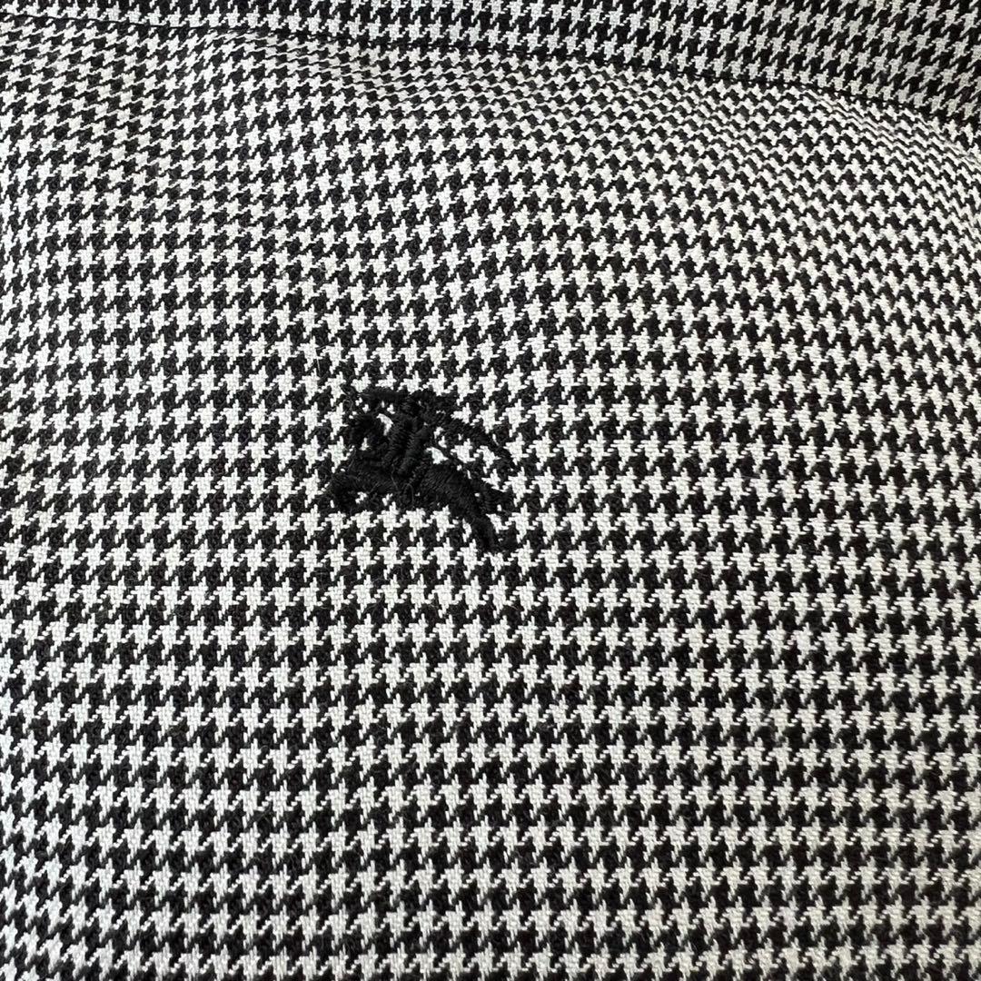 バーバリーブラックレーベル 千鳥 フード リアルファー ダウン ベスト L