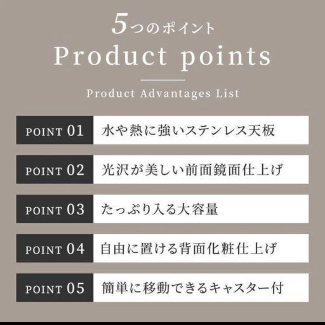 【専用】ステンレス天板 ハイタイプキッチンカウンター 収納カウンター