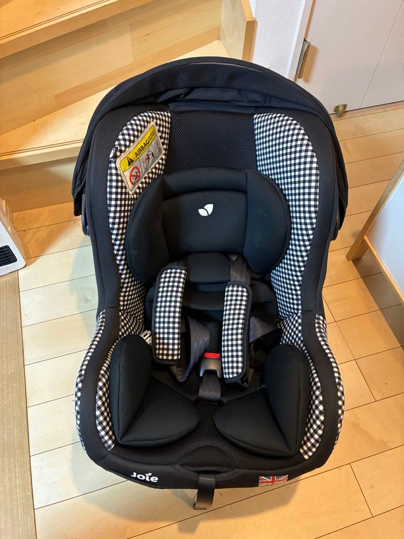 Joie チャイルドシート ブラック・チェック柄