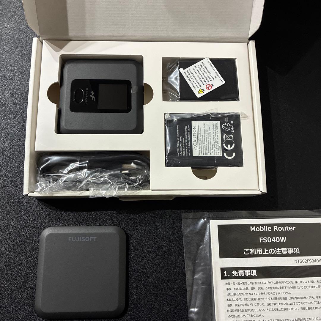 富士ソフト +F FS040W モバイル Wi-Fi ルーター