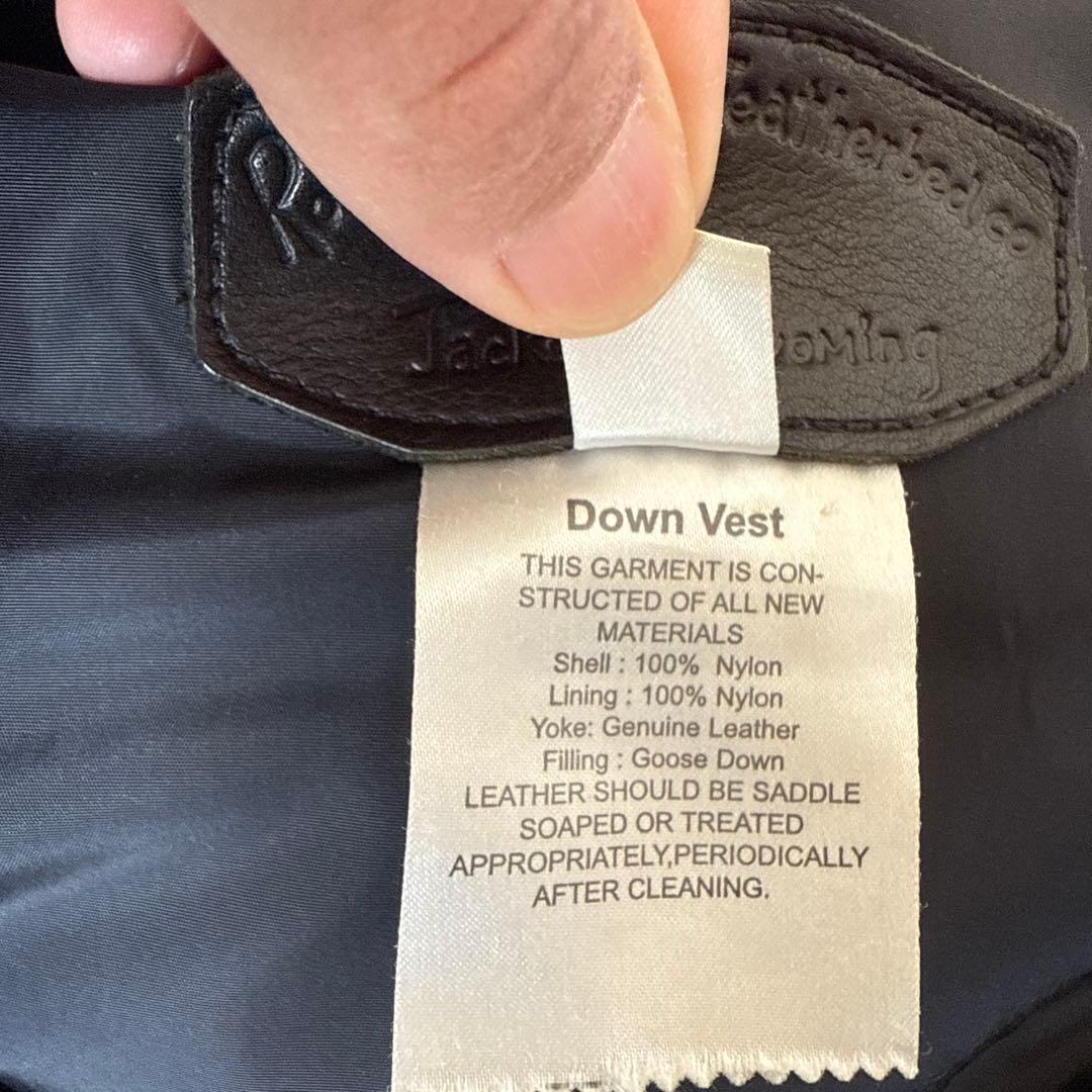 【今週限定価格】ロッキーマウンテン ダウンベスト 36 ブラック レザー切替