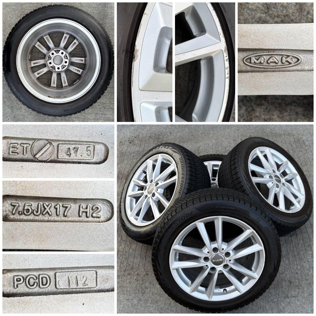 ◆MAKアルミホイール 17インチ★225/50R17★23年スタッドレスタイヤ