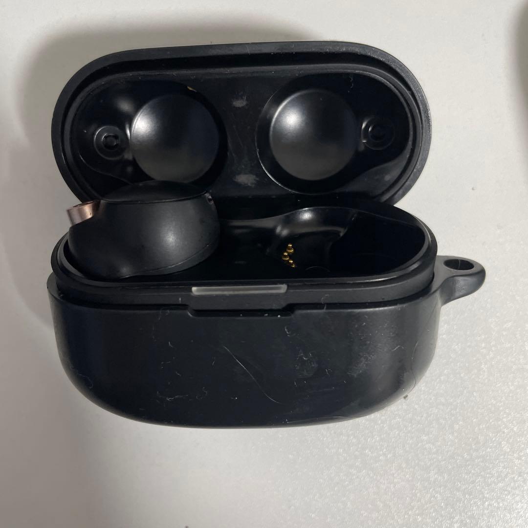 ブラック ワイヤレスイヤフォン 充電ケース付き