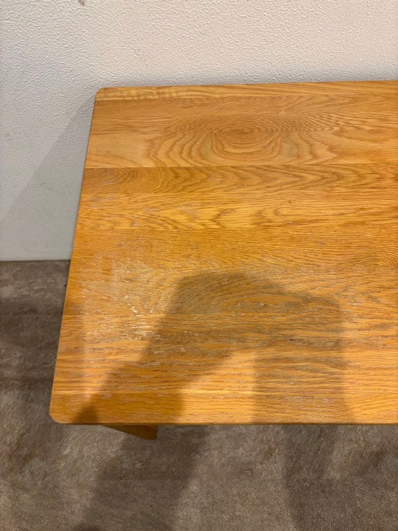 ☘️セール⭐️美品⭐️上置き棚付き⭐️廃盤希少⭐️オーク無垢材デスク 引出・足元棚付⭐️無印