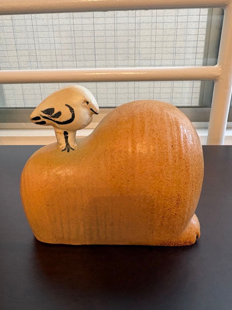 リサラーソン　 陶器 ライオンと鳥