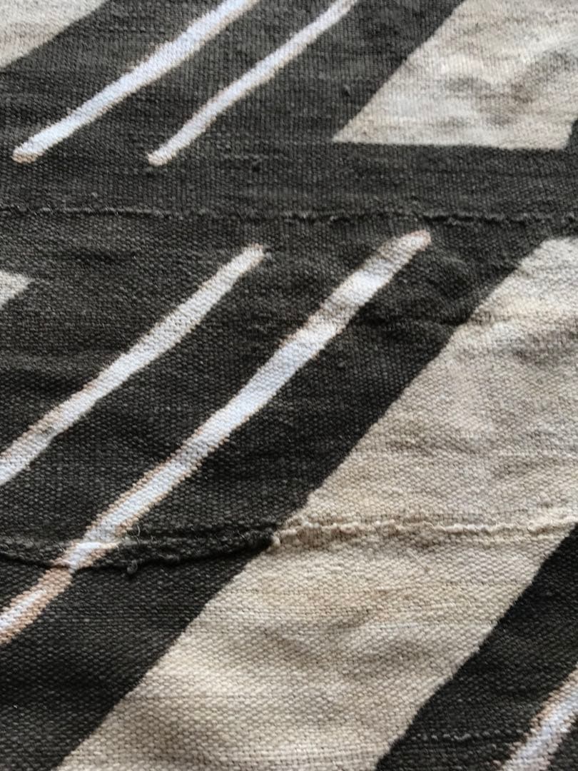 アフリカ　マリ　泥染め　布　ヴィンテージ ラグ