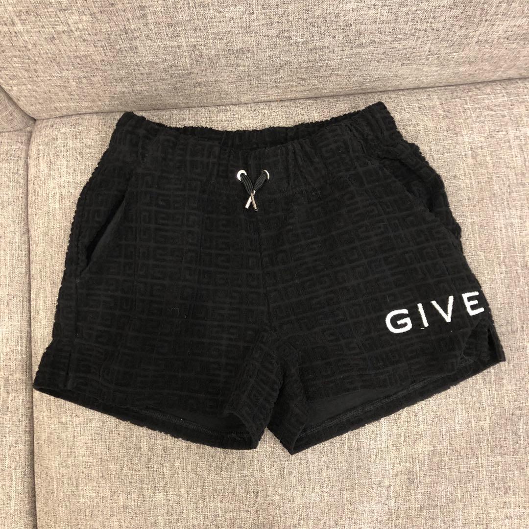 ジバンシー ショートパンツ ロゴ パイル 黒 ブランド パジャマ レディース