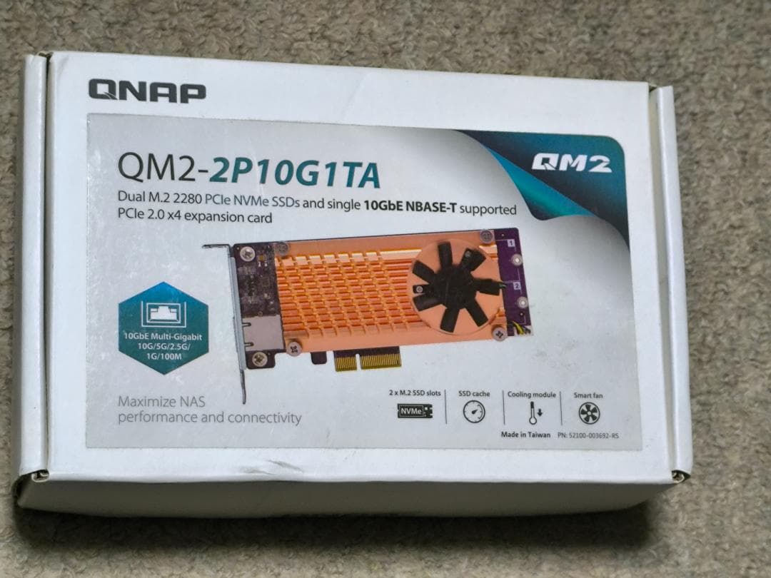 新品未開封QNAP QM2-2P10G1TA 拡張カード M.2×2 10G×1