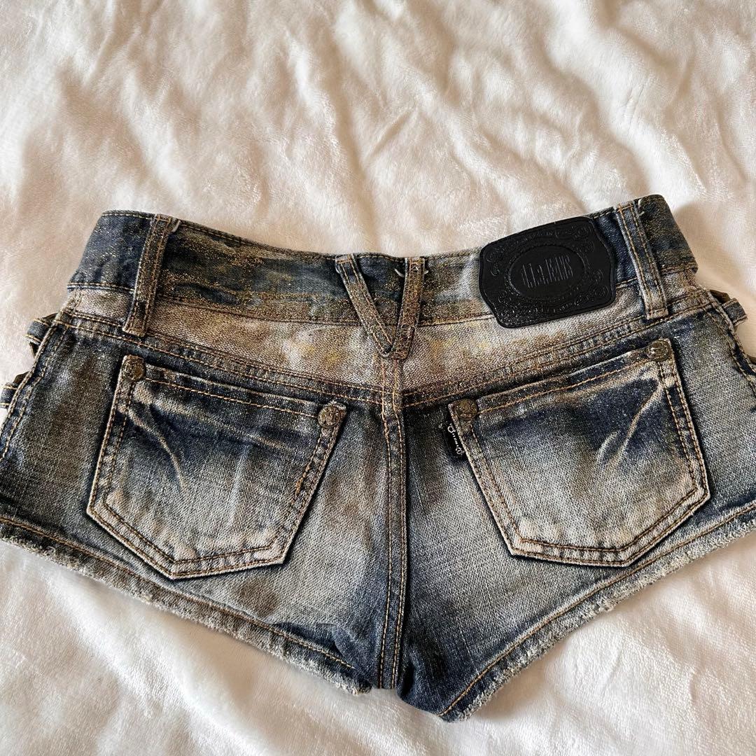 元祖【d.i.a.】サイドリングデニムショーパン ゴールドラメ 平成当時物