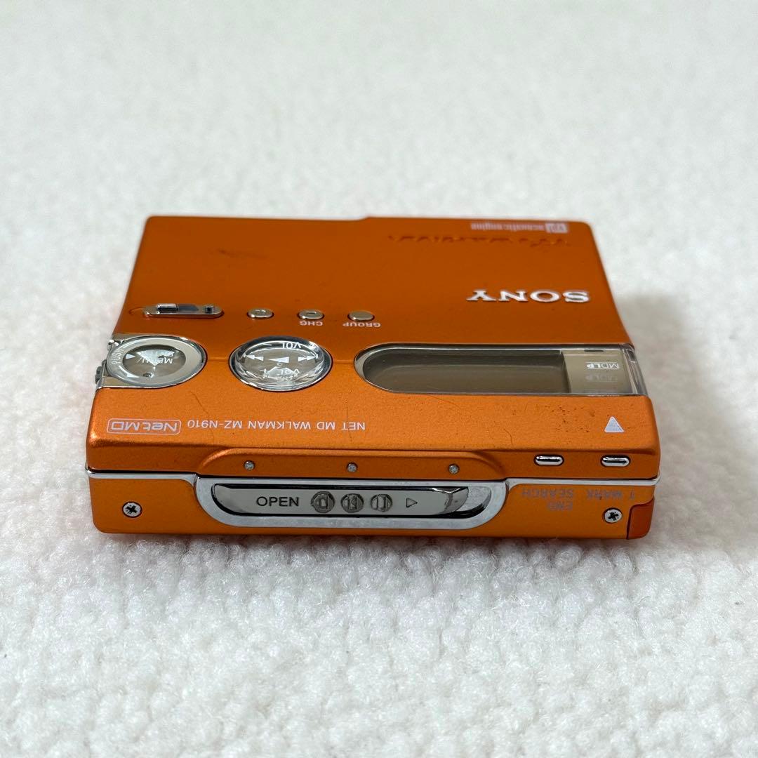 SONY MZ-N910 ポータブルMDレコーダー　オレンジ　ソニー