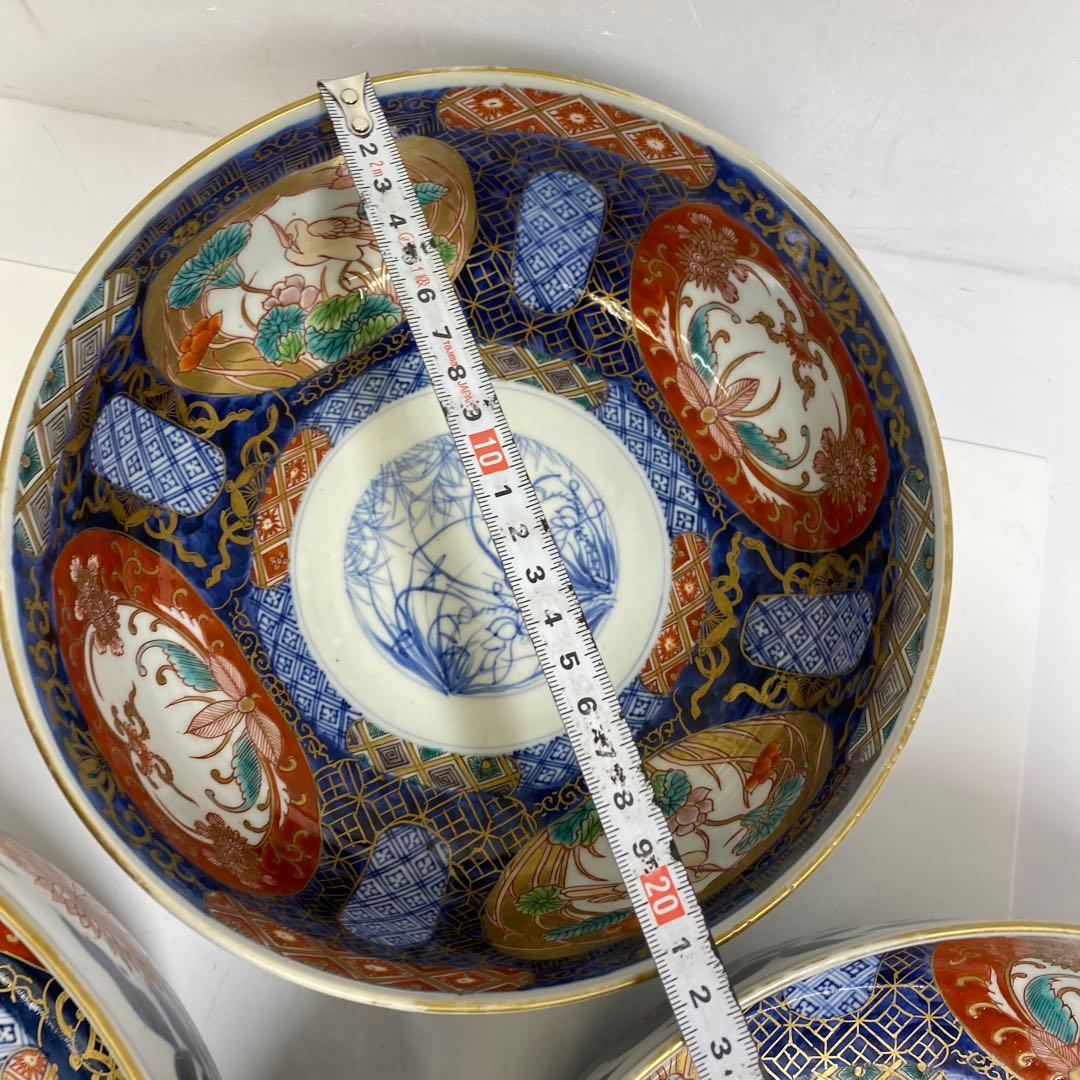 古伊万里　上手三ツ鉢　木箱付　東Y7-0217④トヒチサ