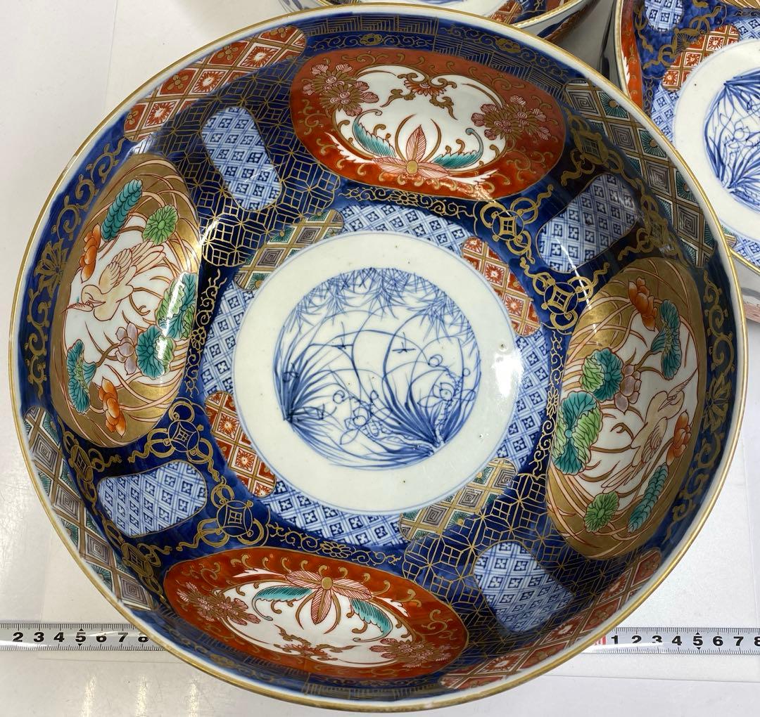 古伊万里　上手三ツ鉢　木箱付　東Y7-0217④トヒチサ