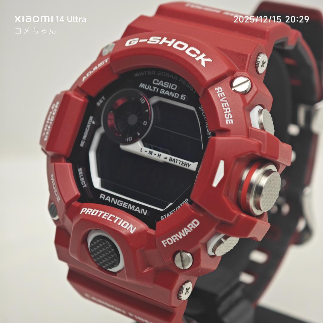 【希少・美品】カシオG-SHOCK　GW-9400RDJ-4JFレスキューレッド