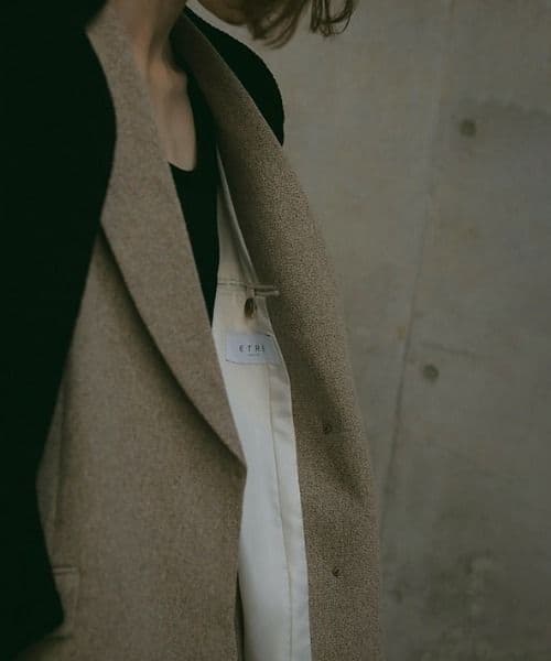 エトレトウキョウ ピークドラペルウールジャケット 秋冬 オーバーサイズ