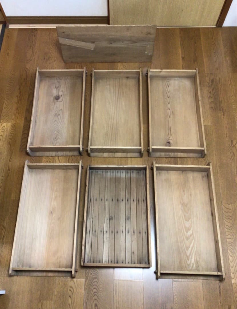 もろぶた　木箱　ばんじゅう　昭和レトロ　ふた付き