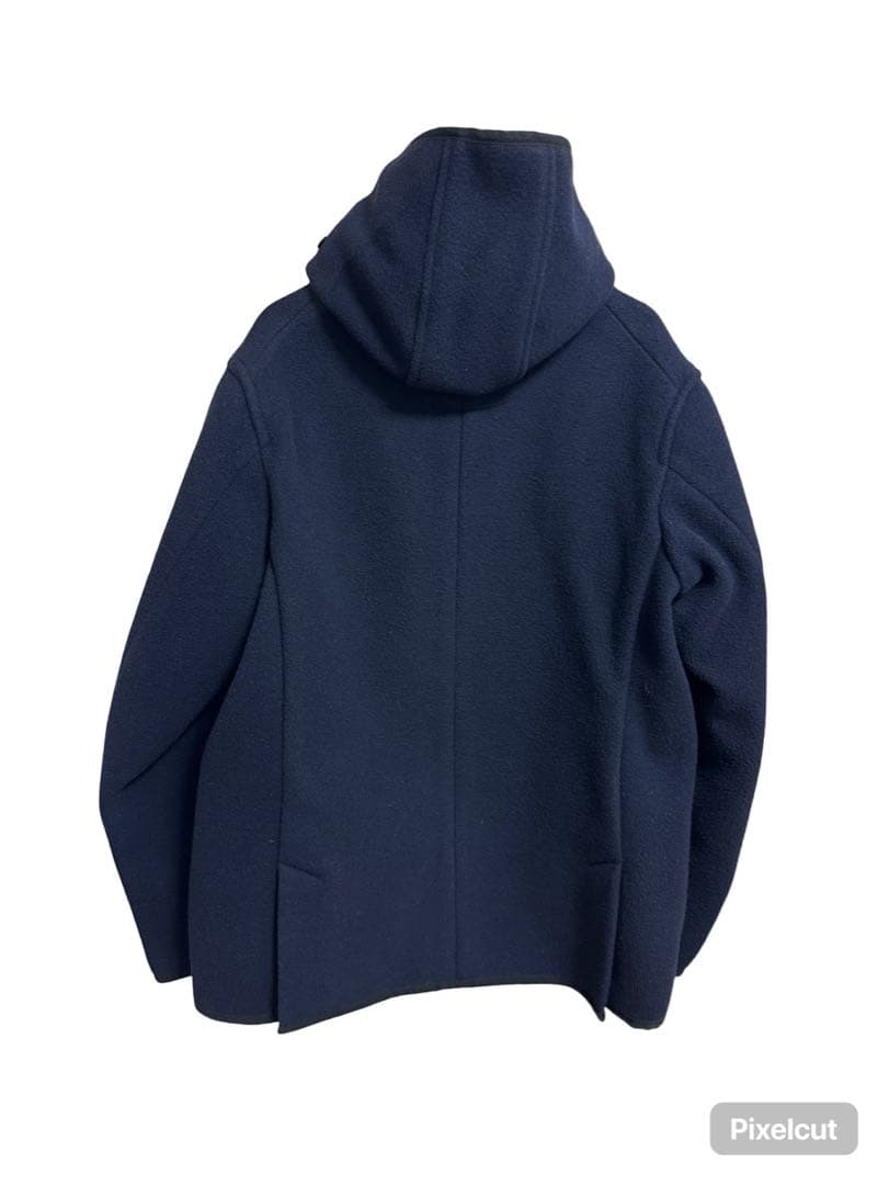 コ*ロ様 DANTON フード付きネイビーウールコート サイズ42