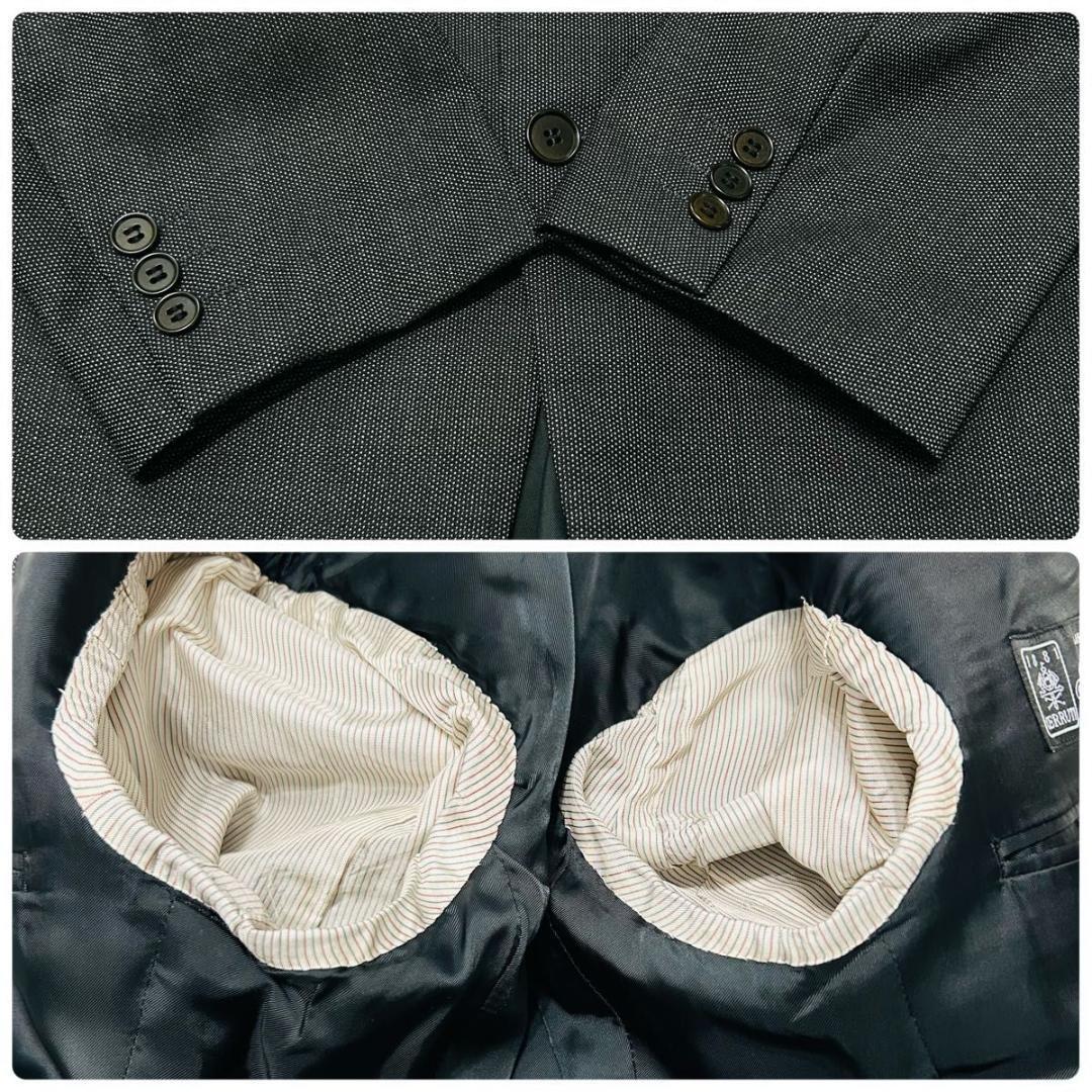 【美品】ポールスミス イタリア生地チェルッティ スーツ セット ダークグレー M