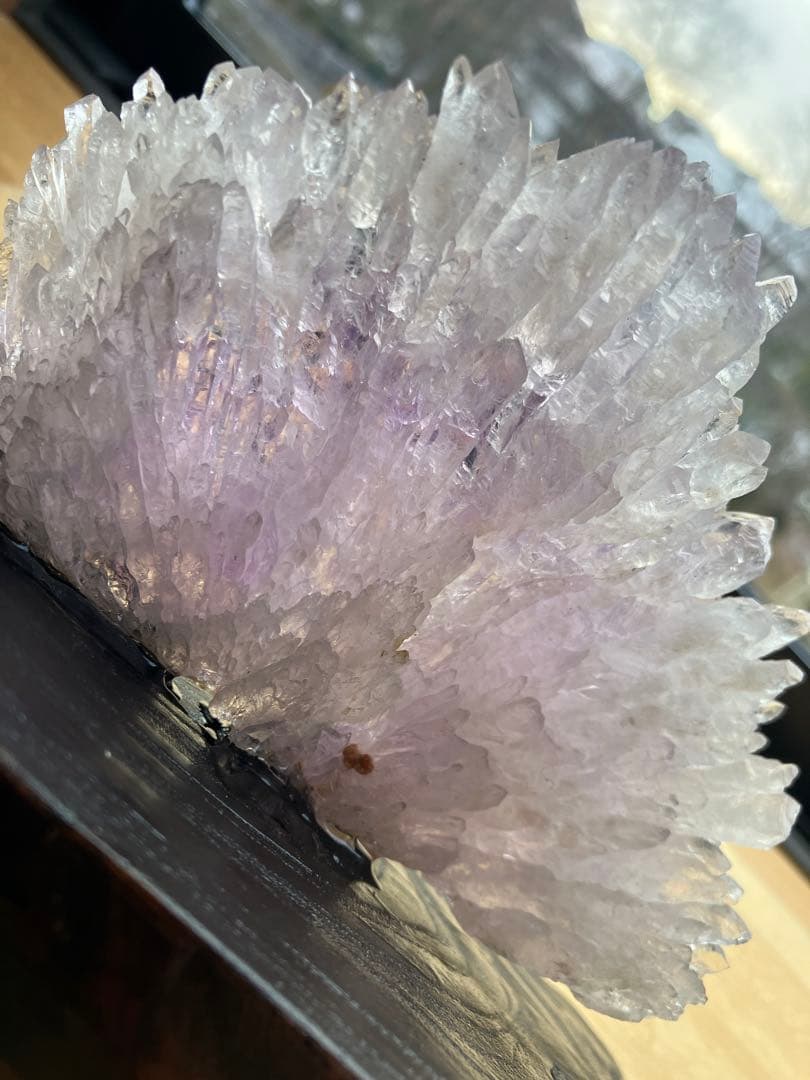 フラワーアメジスト クラスター 台座付き 原石 天然石