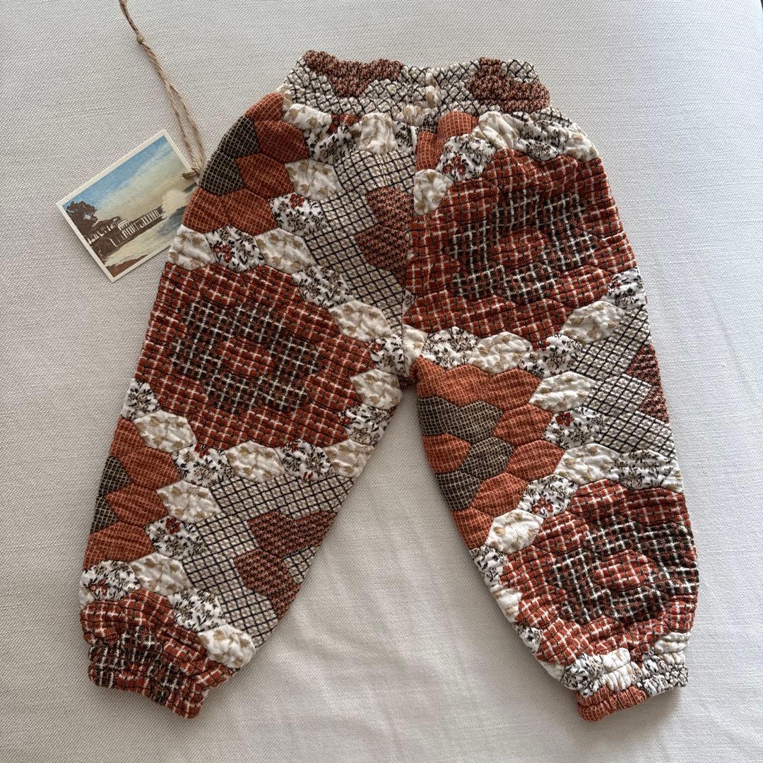 fish and kids パッチワークジャガードパンツ