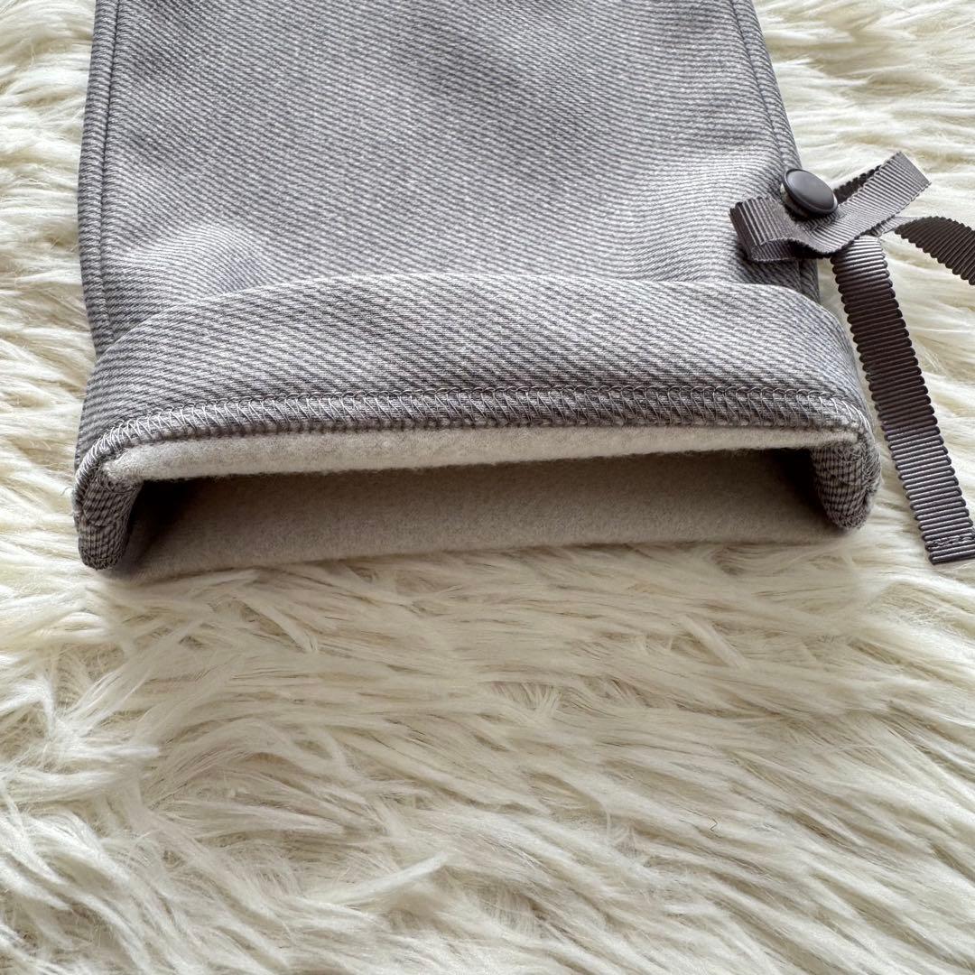 M'S GRACY 【新品】リボン付♡ あったか*裏起毛パンツ グレー 38