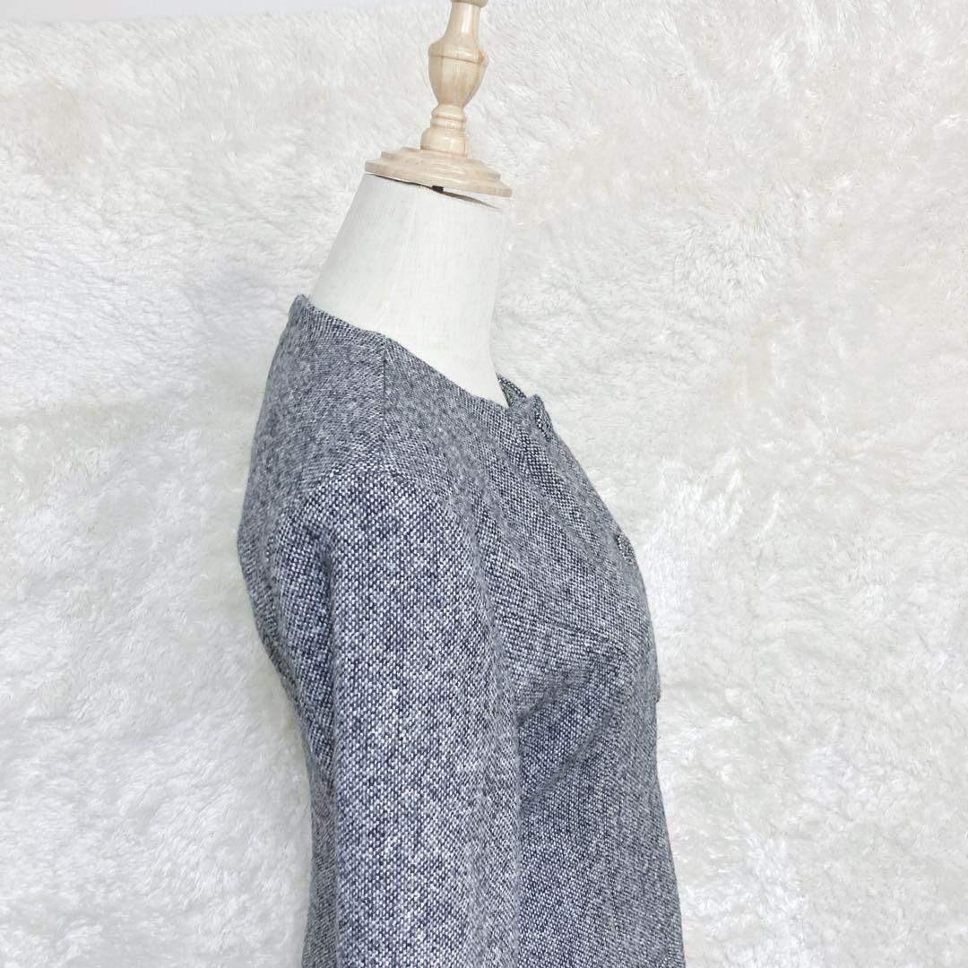 JOSEMOON CLASSIC TWEED MINI DRESS 36 グレー