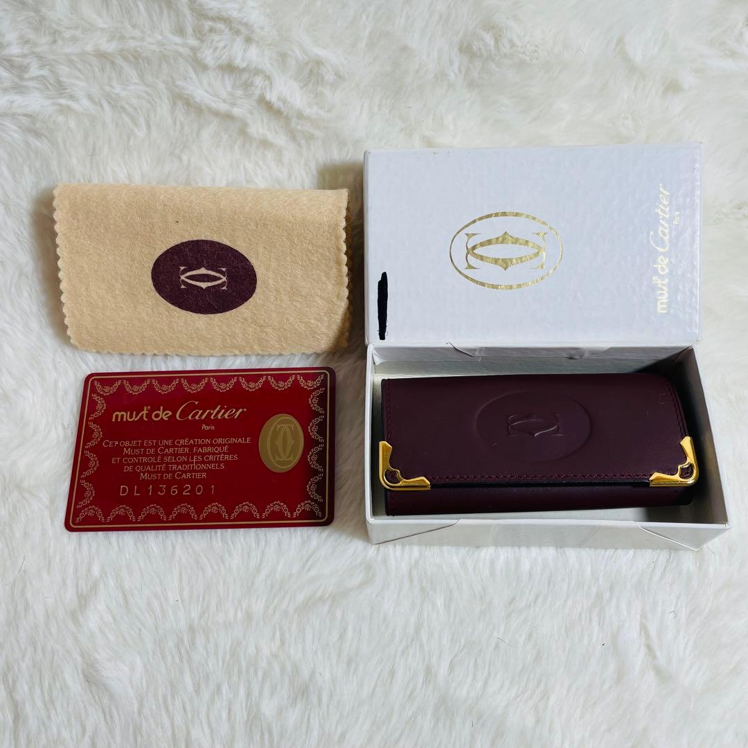 新品未使用 カルティエ マスト レザー 4連キーケース　おしゃれ