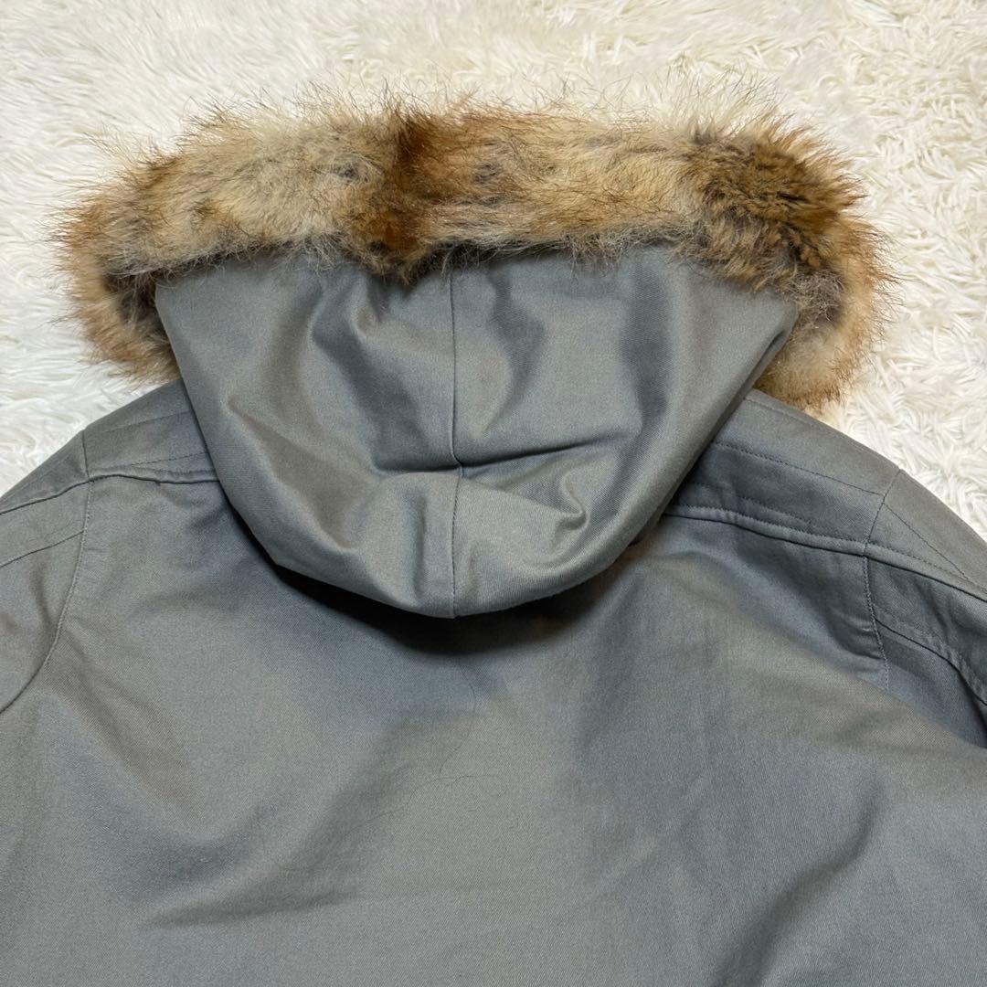 K様ツモリチサト アマモール 中綿ライナー付きモッズコート ファー着脱可 M