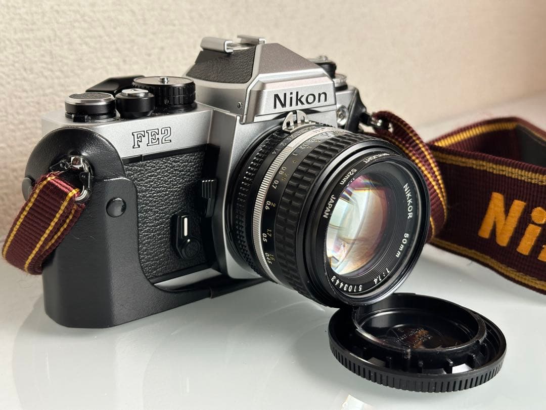 Nikon ニコン FE2 フィルムカメラ 50mm f1.4 付属多数 美品