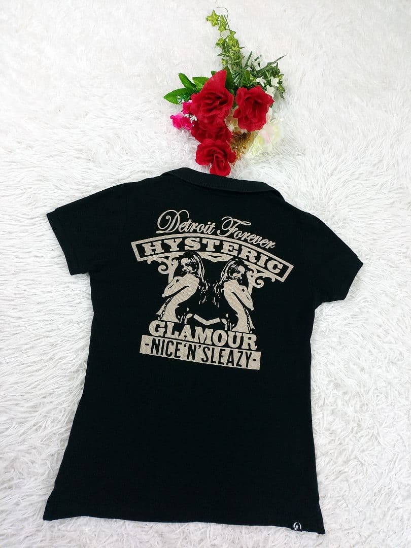 【貴重】ヒステリックグラマー デトロイトヒスガール ポロシャツ ブラック