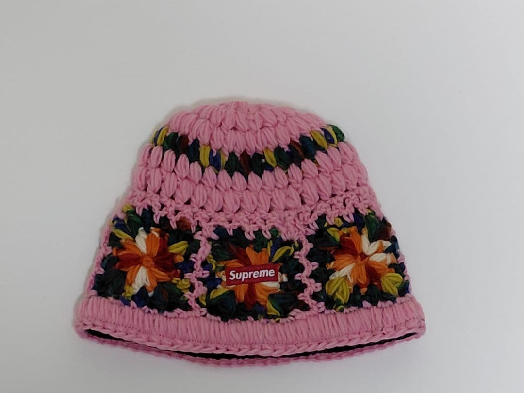 【極美品】 Supreme　Crochet　Beanie　フラミンゴピンク