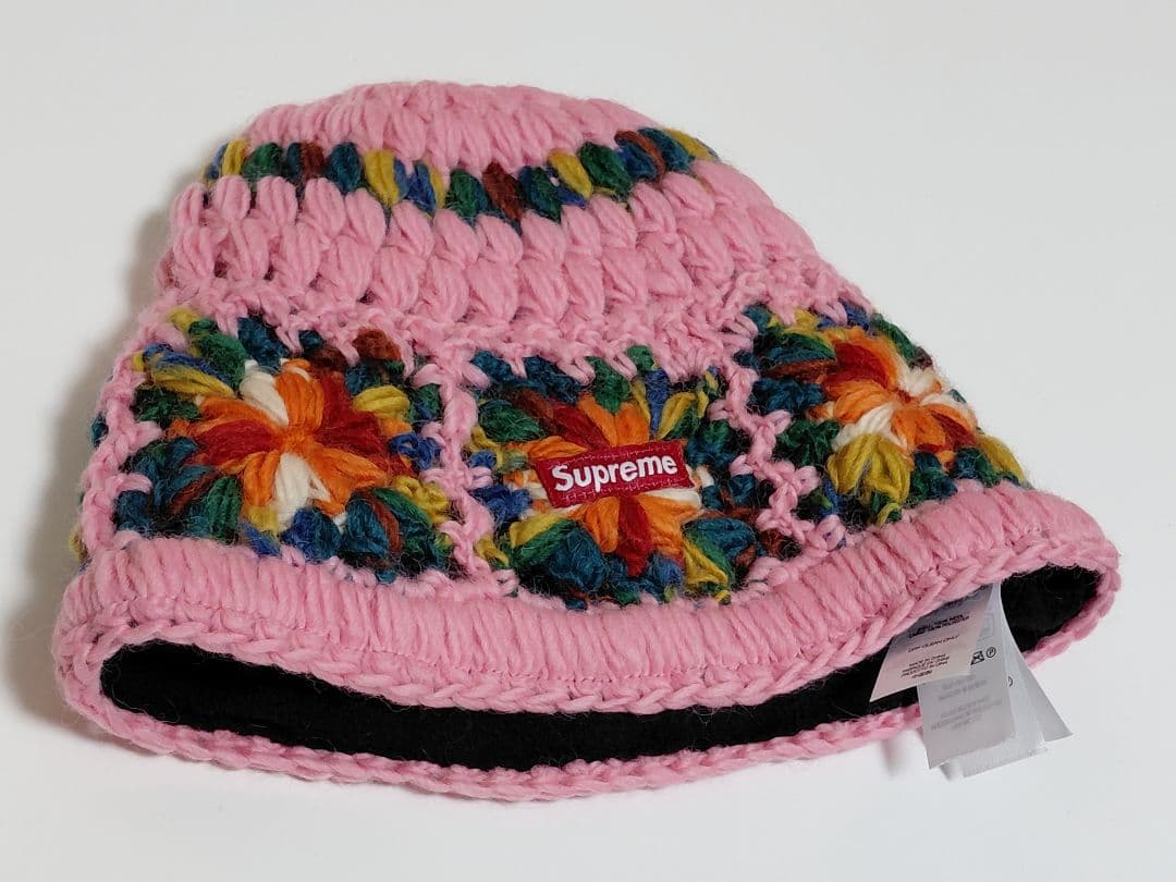 【極美品】 Supreme　Crochet　Beanie　フラミンゴピンク