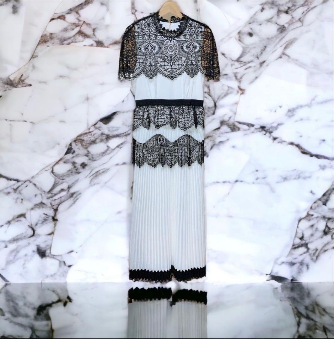 美品 セルフポートレイト Lace Pattern Midi Dress