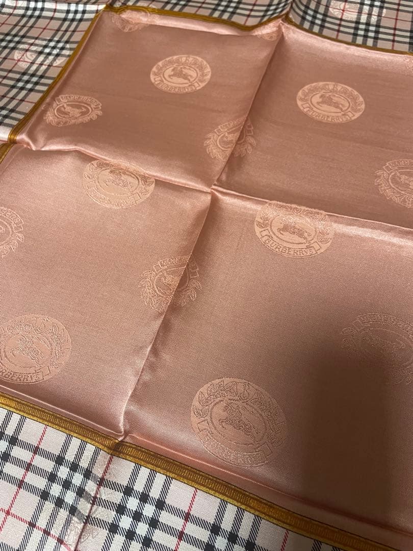 H*a様 Burberrys シルク&コットン チェック柄ハンカチーフ4枚セット
