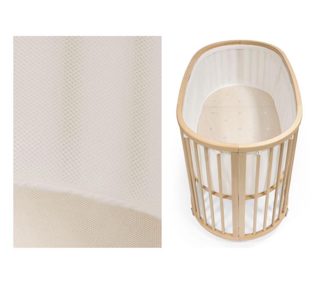 STOKKE ベビーベッド マットレス　シーツ　メッシュライナー付き